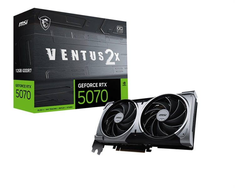 MSI RTX 5070 12G VENTUS 2X OC//RTX 5070, HDMI, DP*3, 12G, D7