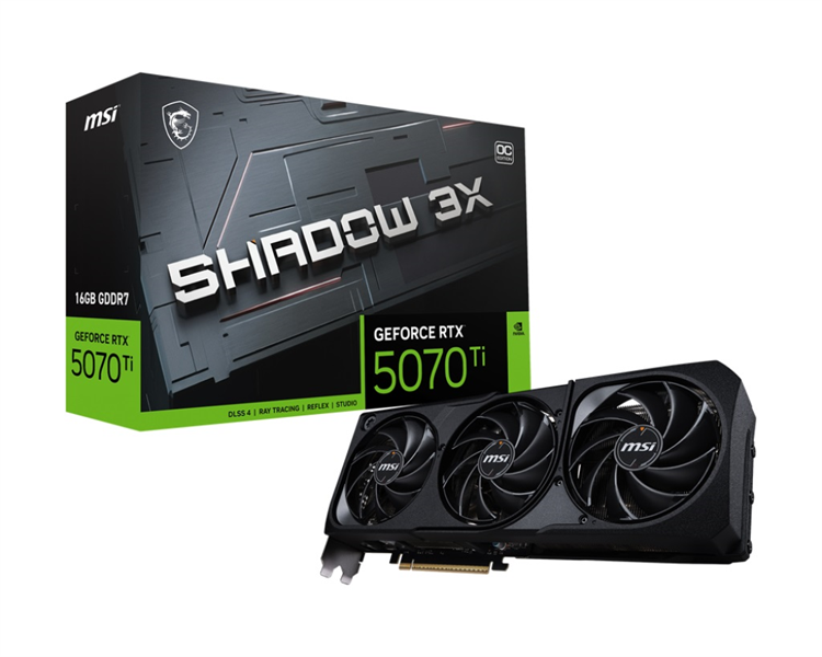 Видеокарта MSI RTX 5070 Ti 16G SHADOW 3X OC