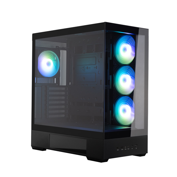 ZALMAN P40 DS, ATX, BLACK, WINDOW, 9.1-inch LCD screen, 2xCombo(2.5” or 3.5”), 1x2.5”, 1xUSB TYPE-C, 2xUSB3.0, SIDE 3x120mm ARGB, REAR 1x120mm ARGB