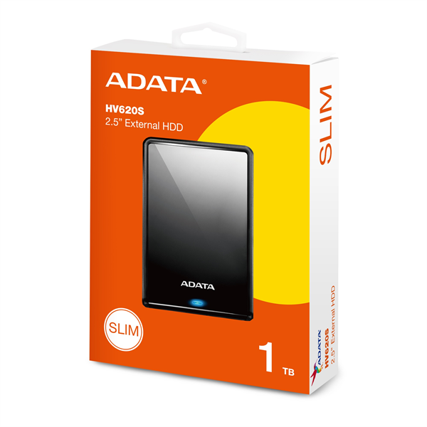 External HDD ADATA 1TB USB 3.2 Gen 1 (USB 5Gbps) COLOR BOX black арт. AHV620S-1TU31-CBK