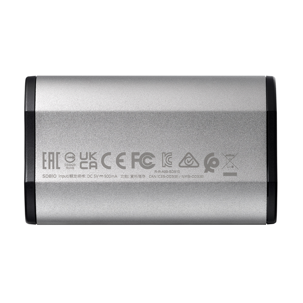 External SSD ADATA 500GB USB 3.2 Gen 2x2 Type-C R2000/W2000MB/s 3D NAND COLOR BOX silver арт. SD810-500G-CSG