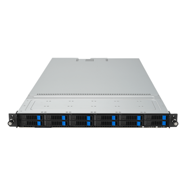 Серверная платформа ASUS RS501A-E12-RS12U: 1U, 1x AMD EPYC 9004/9005 SP5, 24x DDR5 RDIMM, 12x 2.5 NVMe, 2x M.2, 3x PCIe 5.0 + OCP 3.0, up to 2x single-slot GPU, 2x 1600W PSU