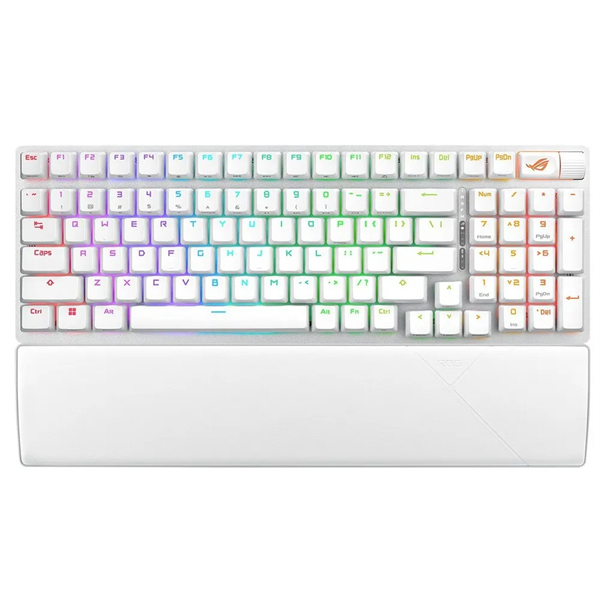 ASUS X901 ROG STRIX SCOPE II 96 WIRELESS, 2.4 GHz RF, Bluetooth, 96%, PBT, RGB, White