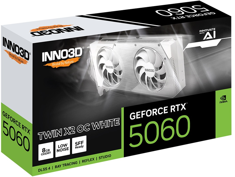 INNO3D RTX 5060 Twin X2 OC WHITE//RTX5060, HDMI, DP*3, 8G,D7