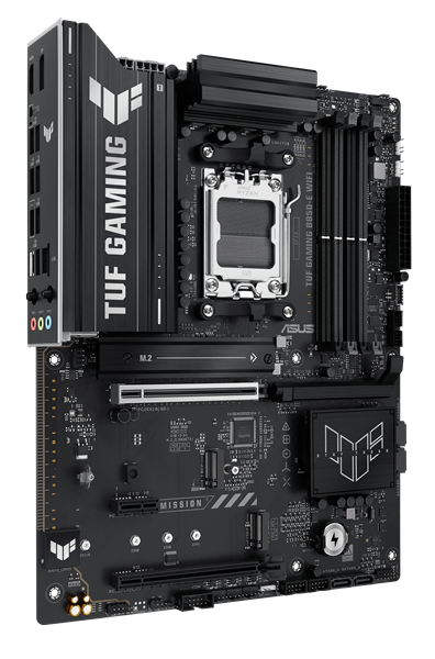 Материнская плата ASUS TUF GAMING B850-E WIFI, AM5, B850, 4*DDR5, 4*SATA, 3*M.2, 4*USB 3.2, 3*USB 2.0, Type-C, 3*PCIx16, 1*PCIx1, DP+HDMI, ATX; 90MB1L20-M0EAY0