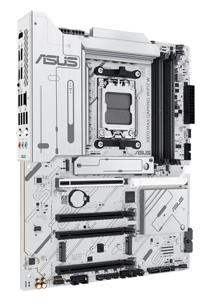 ASUS X870 MAX GAMING WIFI7 W, AM5, X870, 4*DDR5,  4*SATA, 3*M.2, 4*USB 3.2, 4*USB 2.0, 2*Type-C, 5*PCIx16, HDMI, ATX; 90MB1LZ0-M0EAY0