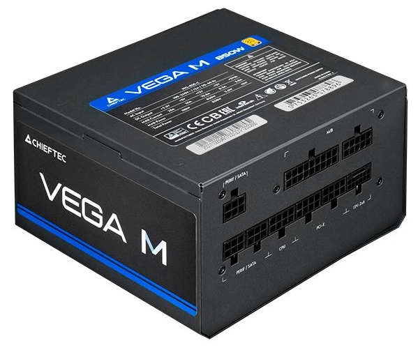 Chieftec Vega M PPG-850-C (ATX 3.1, 850W, 80 PLUS GOLD, Active PFC, 135mm fan, Gen5 PCIe, Full Cable Management) Retail