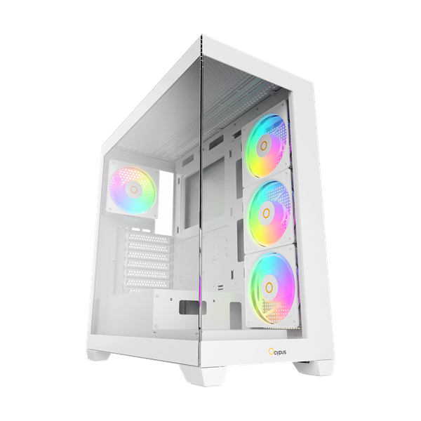 корпус Ocypus Gamma C72 WH ARGB, ATX, USB3.0*1+USB2.0*2, SIDE 3x120mm ARGB, REAR 1x120mm ARGB