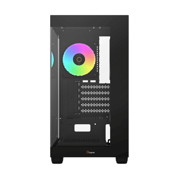 корпус Ocypus Gamma C52 BK ARGB, MATX, USB3.0*1+USB2.0*2, SIDE 2x120mm ARGB, REAR 1x120mm ARGB