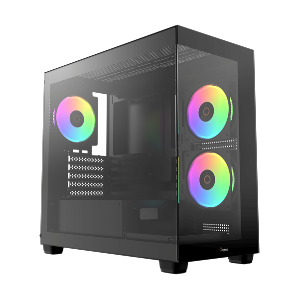 корпус Ocypus Gamma C52 BK ARGB, MATX, USB3.0*1+USB2.0*2, SIDE 2x120mm ARGB, REAR 1x120mm ARGB