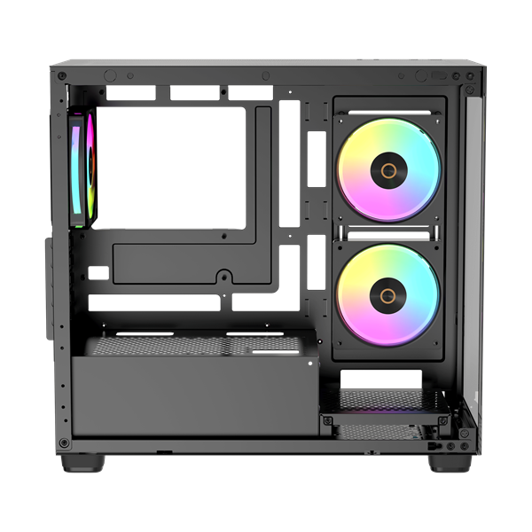 корпус Ocypus Gamma C52 BK ARGB, MATX, USB3.0*1+USB2.0*2, SIDE 2x120mm ARGB, REAR 1x120mm ARGB