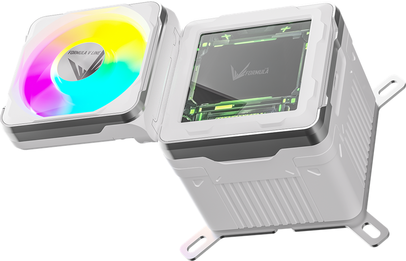 Formula V Line Cryo Wing Digi 360 WH, 360mm, LCD 2.73", 3x120mm, ARGB fans, LGA115X/1200/1700/1851/1366/2011/2066, AM3/AM4/AM5/Ryzen3/Ryzen5/Ryzen7/Threadripper/RT4
