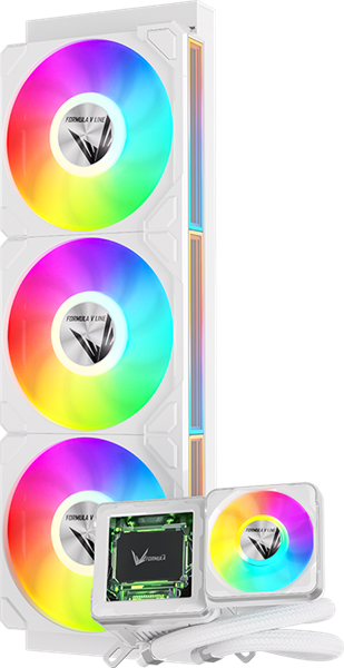 Formula V Line Cryo Wing Digi 360 WH, 360mm, LCD 2.73", 3x120mm, ARGB fans, LGA115X/1200/1700/1851/1366/2011/2066, AM3/AM4/AM5/Ryzen3/Ryzen5/Ryzen7/Threadripper/RT4