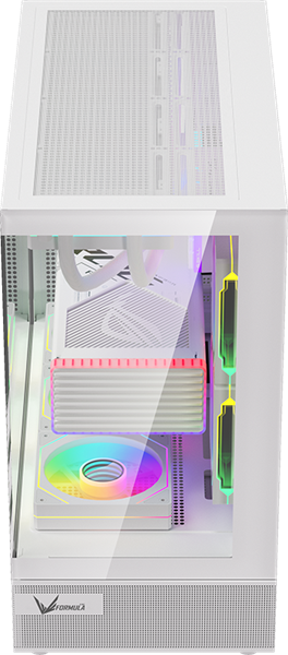 корпус Formula V Line Crystal Z8 White, ATX, Left side Tempered Glass, Dual Front Panel with Tempered Glass & Mesh, TYPE-C*1, USB3.0*2