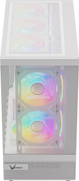 корпус Formula V Line Crystal Z8 White, ATX, Left side Tempered Glass, Dual Front Panel with Tempered Glass & Mesh, TYPE-C*1, USB3.0*2