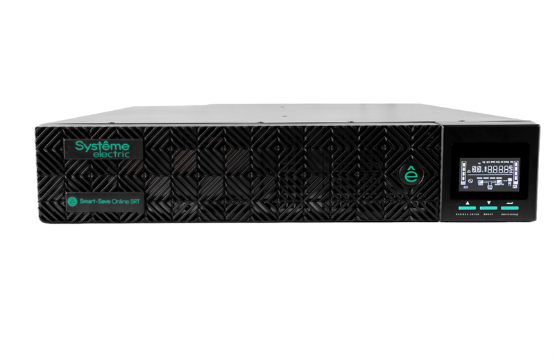 Systeme Electric Smart-Save Online SRT, 3000VA/3000W, On-Line, Extended-run, Rack 2U(Tower convertible), LCD, Out: 8xC13+1xC19, SNMP Intelligent Slot, USB, RS-232, Pre-Inst. Web/SNMP