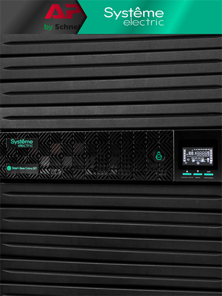 Systeme Electric Smart-Save Online SRT, 3000VA/3000W, On-Line, Extended-run, Rack 2U(Tower convertible), LCD, Out: 8xC13+1xC19, SNMP Intelligent Slot, USB, RS-232, Pre-Inst. Web/SNMP