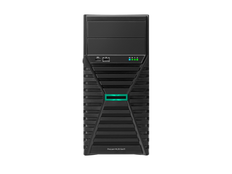 ProLiant ML30 Gen11 E-2414 4U Tower 4LFF NHP/Xeon4C 2.6GHz 8MB/32GB-U-4800/VROC SATA/2x1TB SATA BC LFF HDD/4x1Gb/1xFan/350W Plat/iLO6