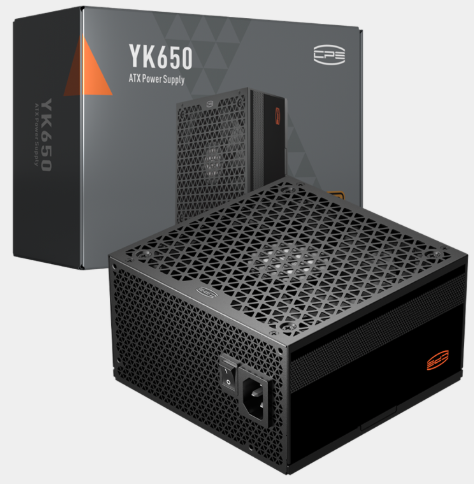 PCCooler YK650, 650W, ATX3.1/PCIe5.1, APFC, 80+ Bronze, 13.5cm Fan, Non-Modular (P5-YK650-B1F)