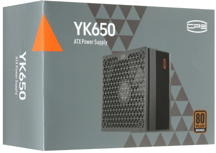 PCCooler YK650, 650W, ATX3.1/PCIe5.1, APFC, 80+ Bronze, 13.5cm Fan, Non-Modular (P5-YK650-B1F)