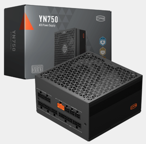 PCCooler YN750, 750W, ATX3.1/PCIe5.1, APFC, 80+ Gold, 13.5cm Fan, Modular (P5-YN750-G1F)