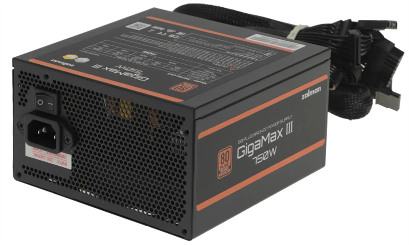 Zalman ZM750-GV3 WH, 750W, ATX12V v3.0, Gen 5.0, APFC, 12cm Fan, 80+ Bronze, Retail