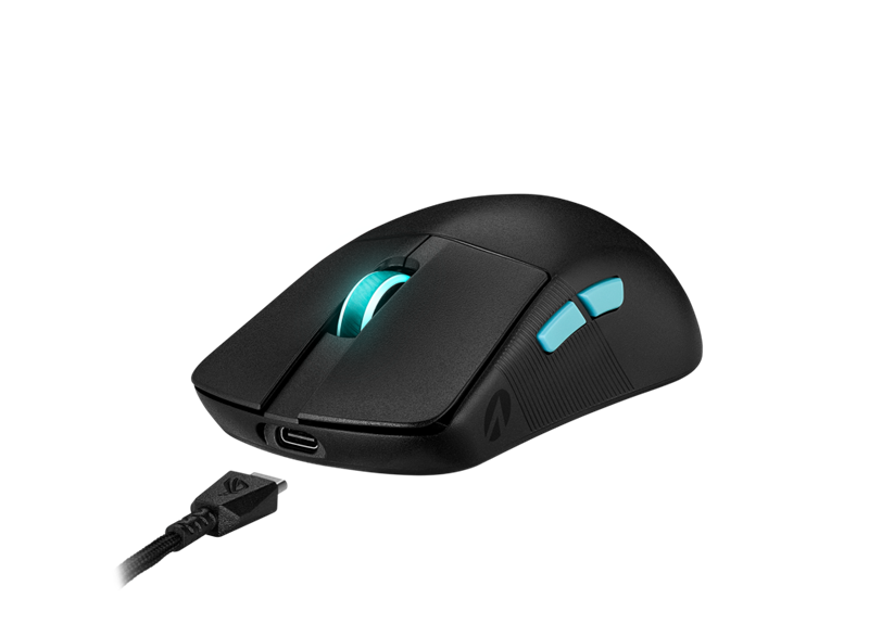 ASUS ROG HARPE ACE AIM LAB EDITION, 54g, Wired, 2.4GHz RF, Bluetooth 5.1, 36K DPI sensor, 5 Programmable Buttons, Black арт. 90MP02W0-BMUA00