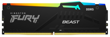 Kingston 64GB 5600MT/s DDR5 CL40 DIMM (Kit 2*32Gb) FURY Beast RGB 1 Year Warrаnty