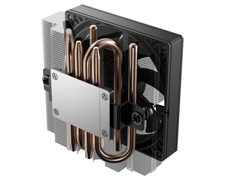 ID-COOLING IS-53-XT BLACK LGA1851/1700/1200/115X/AM5/AM4 низкопрофильный высота 53mm (24шт/кор, TDP 95W, PWM, 4 тепл.трубок + медная база, FAN 92mm, черный) BOX