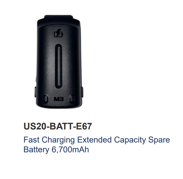 M3 Mobile ASSY: US20/US30 Fast Charging Extended Capacity Spare Battery 6,700mAh арт. US20-BATT-E67