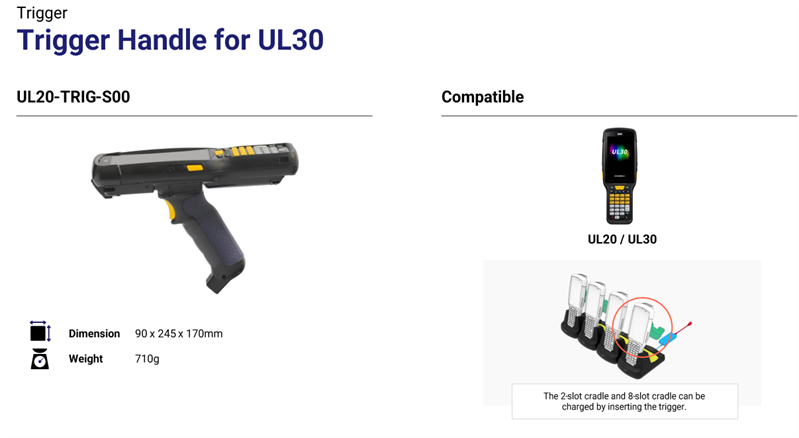 M3 Mobile ASSY: UL20/UL30 Trigger Handle арт. UL20-TRIG-S00