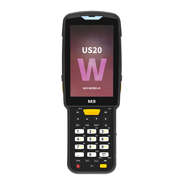 M3 Mobile US20W Android 10.0 GMS, WVGA, 802.11 a/b/g/n/ac, SE4850 Long Range, BT, GPS, NFC(HF), 4G/64G, 30-Key, Ext Bat incl & Bullet Proof Film, Hand Strap. Req CRD&PWR арт. S20W0C-QLCWRE-HF