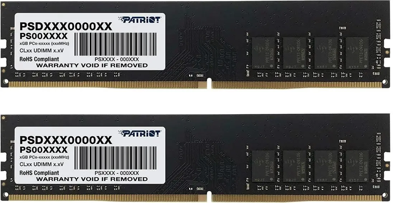 Patriot SL DDR4 DIMM 16GB 3200MHz CL22 KIT 2*8GB 22-22-22-52 1.2V