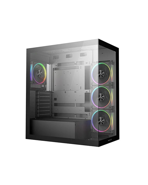 Deepcool CG580 4F V2 без БП, боковое окно (панорама), 4x120mm ARGB PWM вентилятора, черный, ATX (R-CG580-BKADA4-G-2)