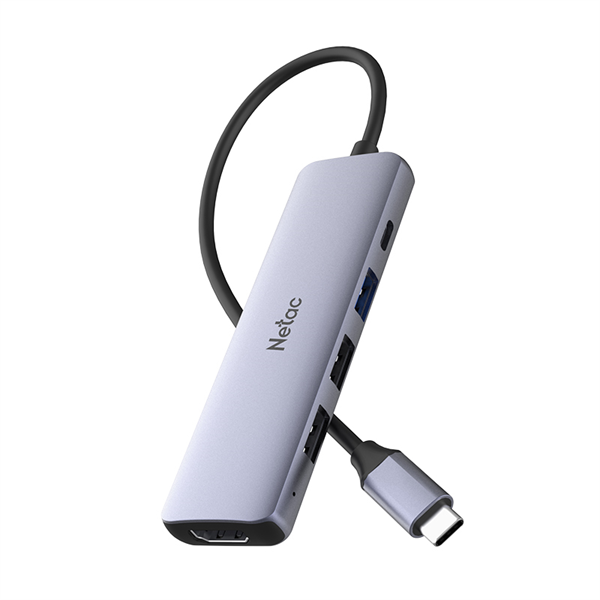 USB-концентратор Netac Hub WF13, Type-C to USB3.0+USB2.02+100W PD+HDMI (repl. NT08WF13-30GR)