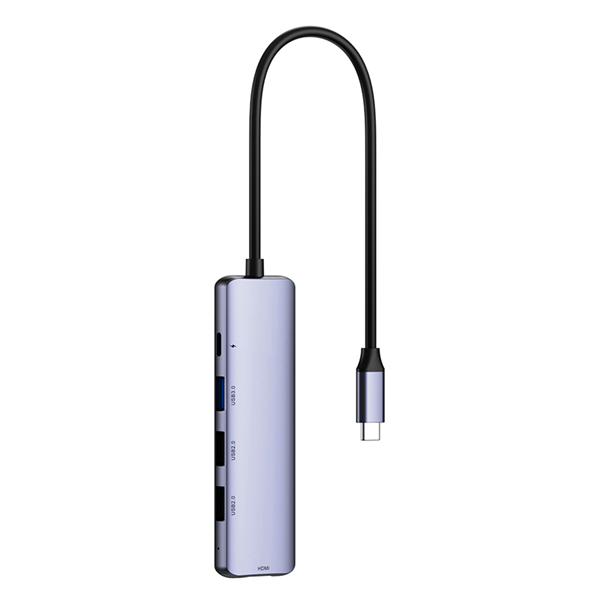 USB-концентратор Netac Hub WF13, Type-C to USB3.0+USB2.02+100W PD+HDMI (repl. NT08WF13-30GR)