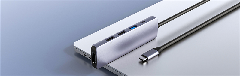 USB-концентратор Netac Hub WF13, Type-C to USB3.0+USB2.02+100W PD+HDMI (repl. NT08WF13-30GR)