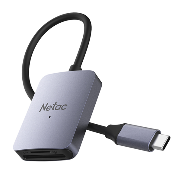 Кардридер Netac Flash card reader WK12, USB3.0 Type-C to mSD/SD (repl. NT09WK12-30GR) арт. WK12GYCN