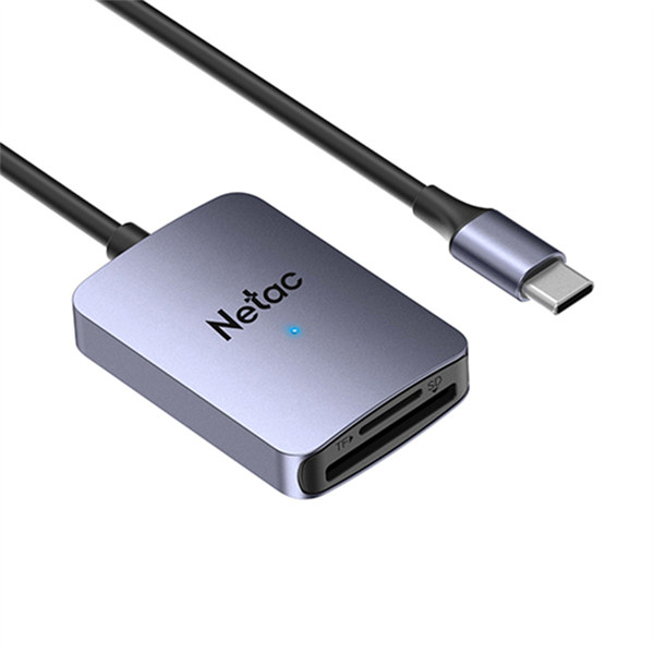 Кардридер Netac Flash card reader WK12, USB3.0 Type-C to mSD/SD (repl. NT09WK12-30GR) арт. WK12GYCN