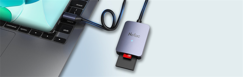 Кардридер Netac Flash card reader WK12, USB3.0 Type-C to mSD/SD (repl. NT09WK12-30GR) арт. WK12GYCN