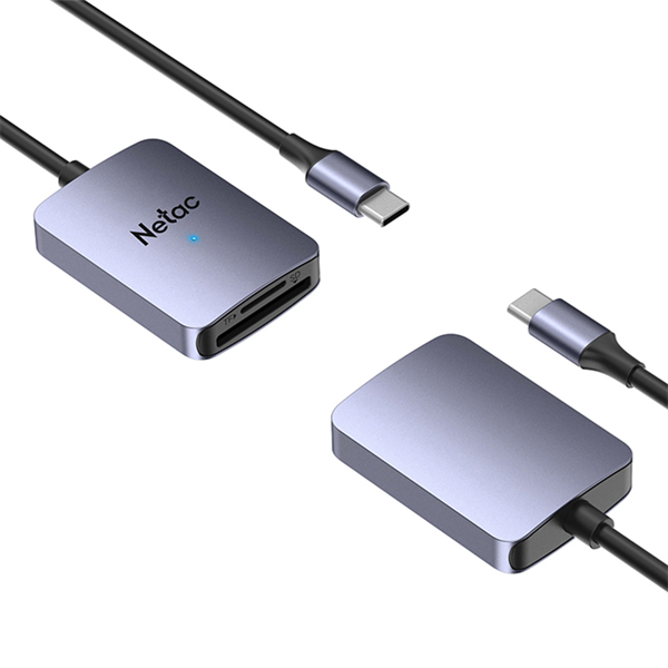 Кардридер Netac Flash card reader WK12, USB3.0 Type-C to mSD/SD (repl. NT09WK12-30GR) арт. WK12GYCN