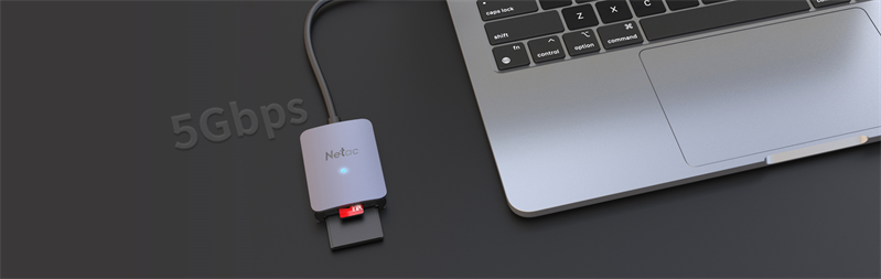 Кардридер Netac Flash card reader WK12, USB3.0 Type-C to mSD/SD (repl. NT09WK12-30GR) арт. WK12GYCN