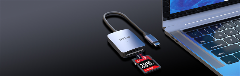 Кардридер Netac Flash card reader WK12, USB3.0 Type-C to mSD/SD (repl. NT09WK12-30GR) арт. WK12GYCN