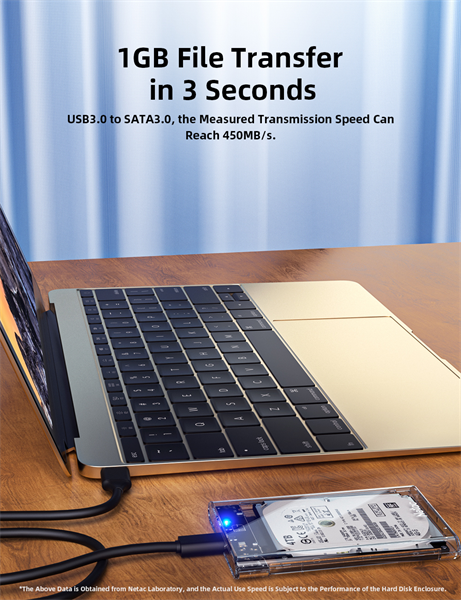 Внешний корпус для диска HDD/SSD Netac арт. NT07WH11-30B0