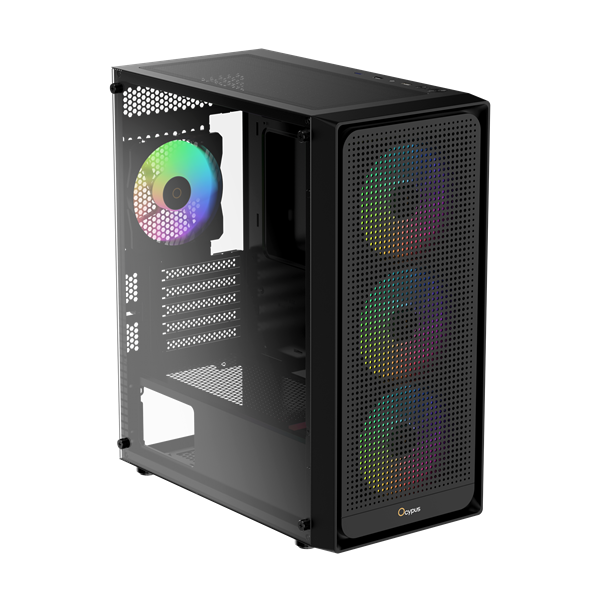 Ocypus Gamma C50 BK ARGB, MATX, USB3.0*1+USB2.0*2, FRONT 3x120mm ARGB, REAR 1x120mm ARGB