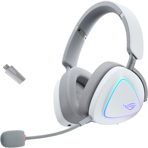 ASUS ROG DELTA II, 2.4GHz, Bluetooth,3.5mm, 315g, 20Hz~20kHz, RGB Lighting, Moonlight White арт. 90YH03W0-BHUA10