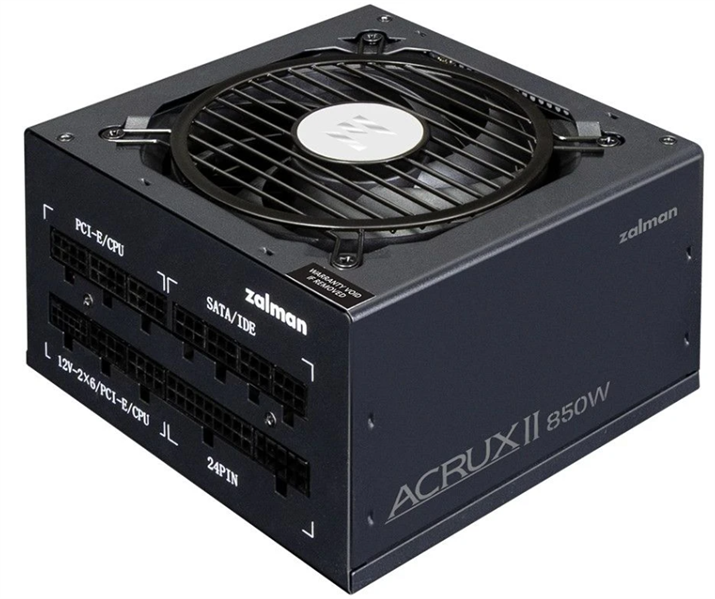 Zalman ZM850-ARX2, 850W, ATX12V v3.1, APFC, 12cm Fan, 80+ Platinum Gen5.1, Full Modular, Retail