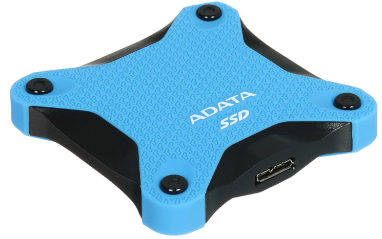 External SSD ADATA 2TB USB 3.2 Gen 2 (USB 10Gbps) R550/W480MB/s 3D NAND COLOR BOX blue арт. SD620-2TCBL