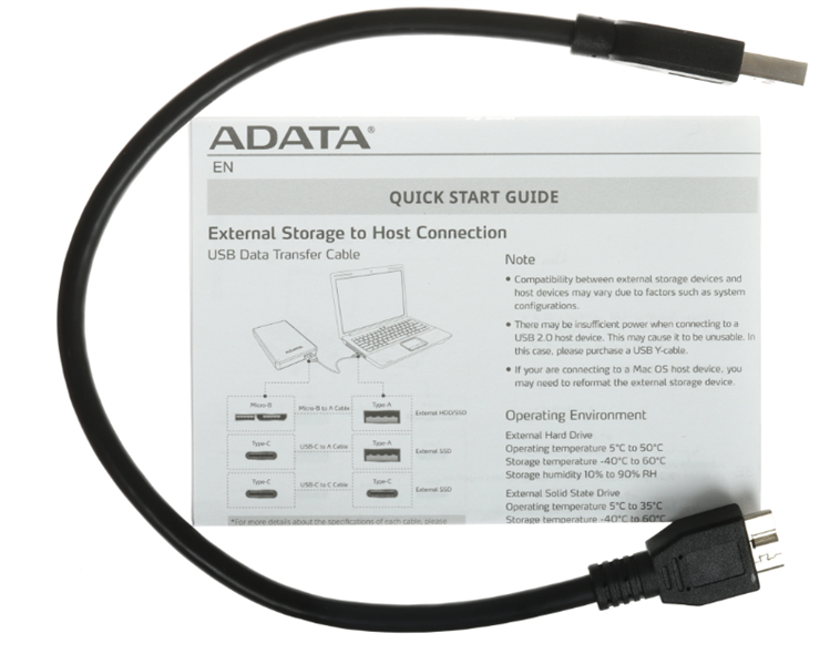 External SSD ADATA 2TB USB 3.2 Gen 2 (USB 10Gbps) R550/W480MB/s 3D NAND COLOR BOX blue арт. SD620-2TCBL
