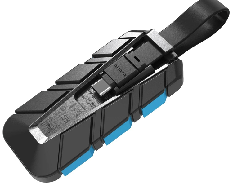 External SSD ADATA 500GB USB 3.2 Gen 2 (USB 10Gbps) R1050/W100MB/s 3D NAND COLOR BOX blue арт. SC740-500G-CBU